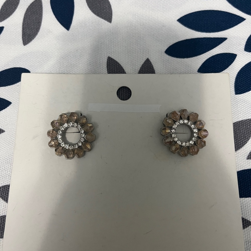 Crystal Flower Earrings